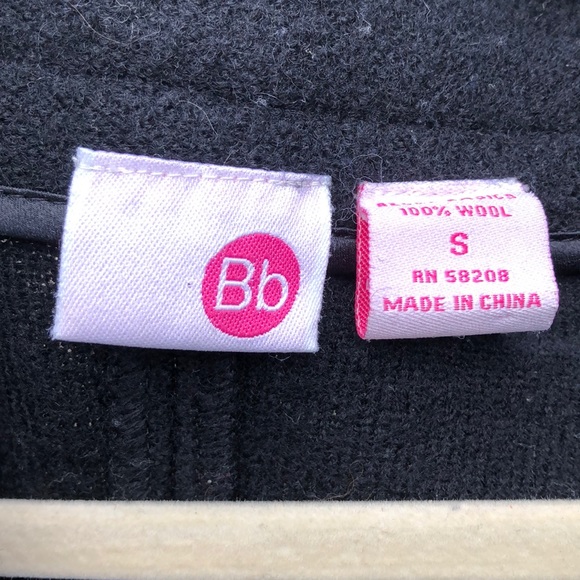 Black wool pea coat - Picture 3 of 4